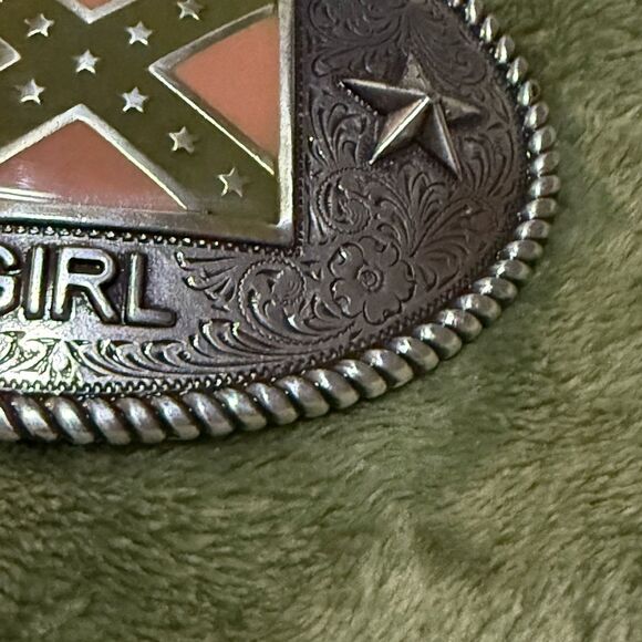 Vintage Rebel Girl Belt Buckle